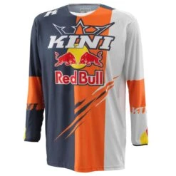 KINI Red Bull Herren Jersey Competition V2.1, Orange Weiß Anthrazit