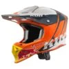 KINI Red Bull Motocross Helm Competition V2.1, Orange Weiß Anthrazit