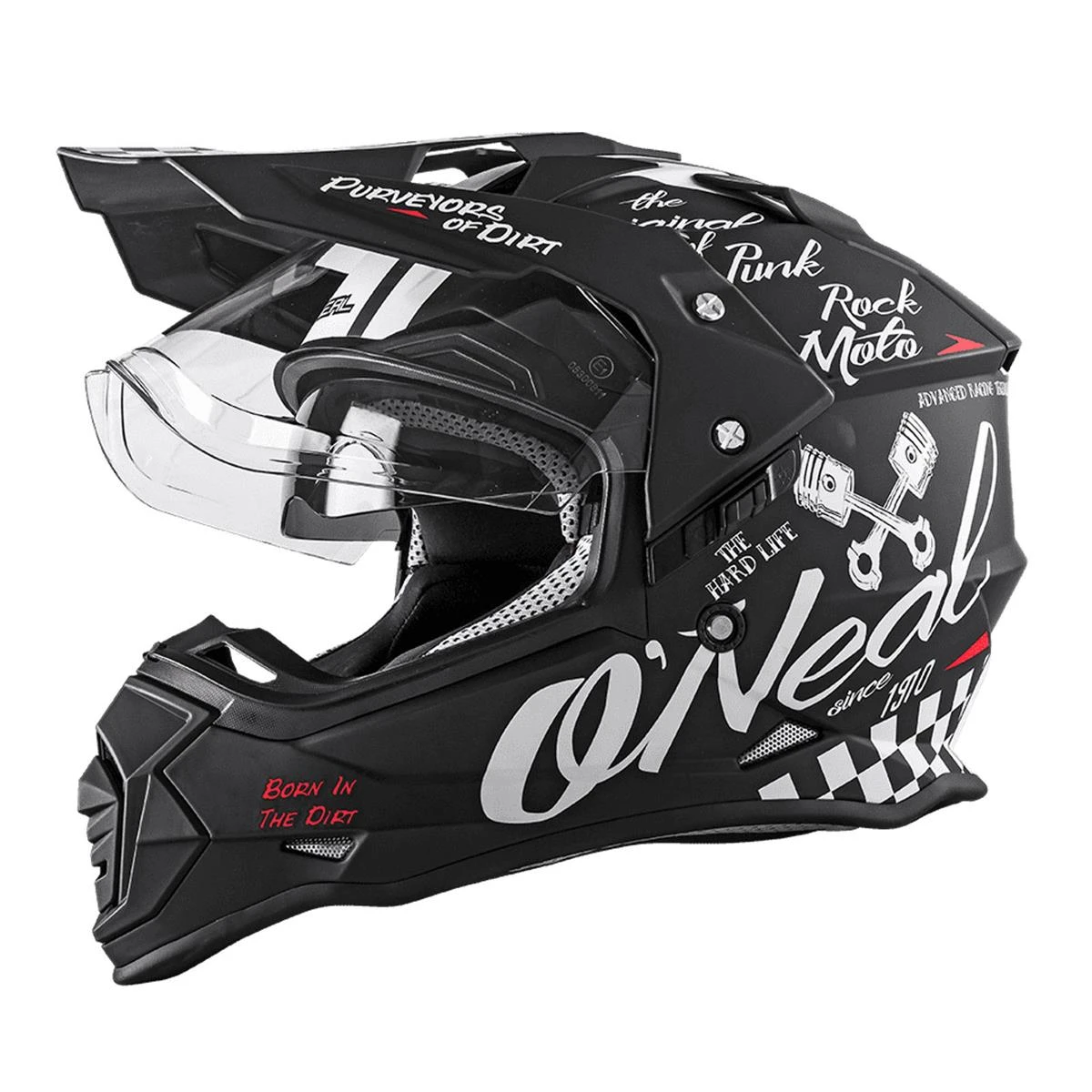 O'NEAL Enduro Helm Sierra Torment V.22, Schwarz Weiß 1 O'NEAL Enduro Helm Sierra Torment V.22, Schwarz Weiß