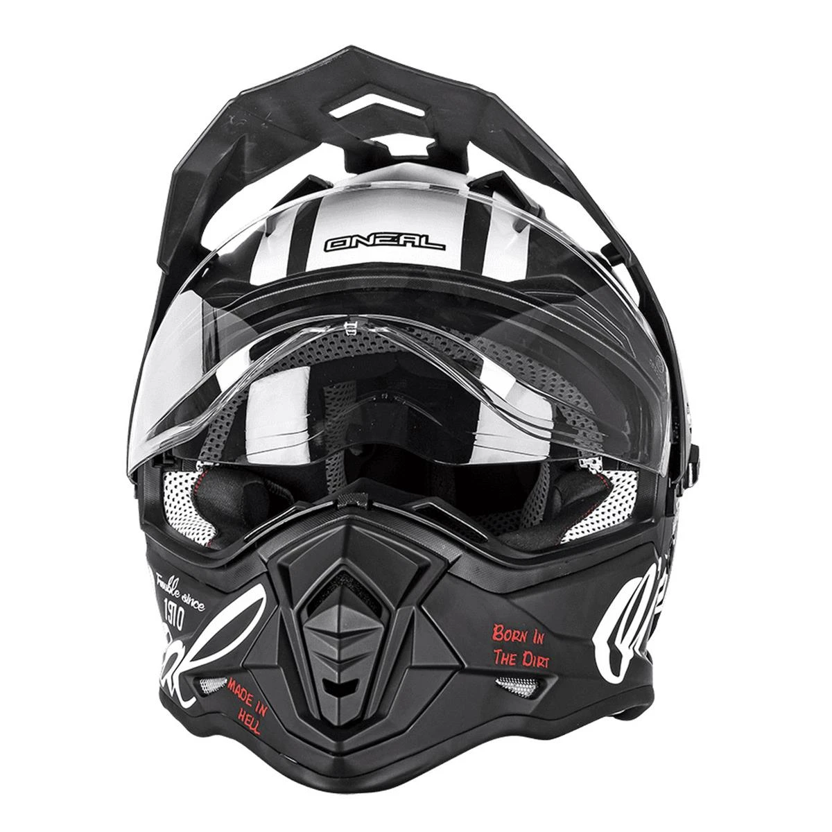 O'NEAL Enduro Helm Sierra Torment V.22, Schwarz Weiß 4 O'NEAL Enduro Helm Sierra Torment V.22, Schwarz Weiß – Bild 4