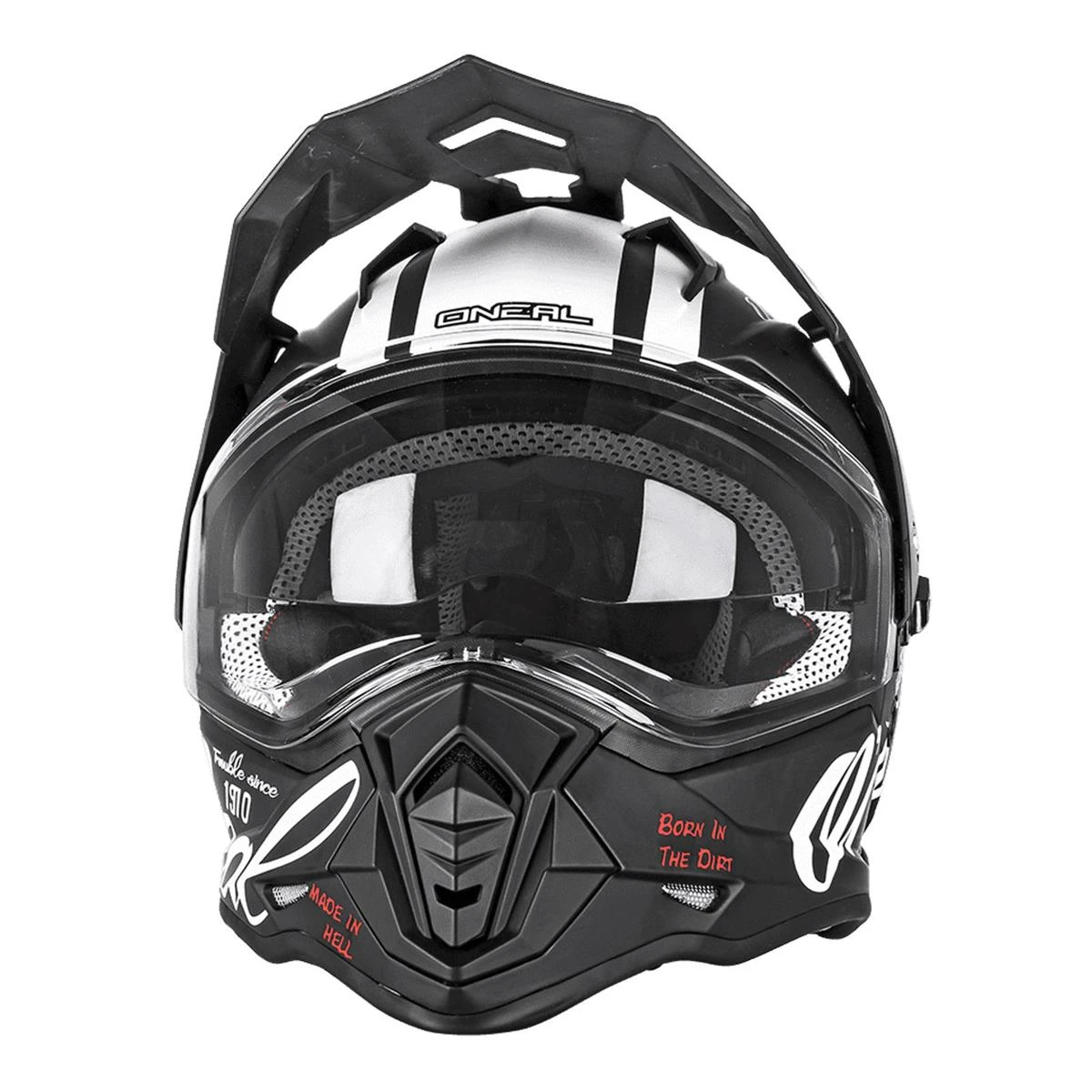 O'NEAL Enduro Helm Sierra Torment V.22, Schwarz Weiß 5 O'NEAL Enduro Helm Sierra Torment V.22, Schwarz Weiß – Bild 5