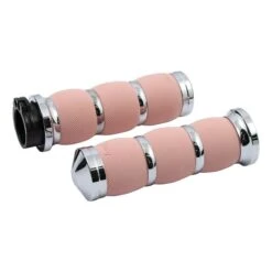 AVON Griffe Luftgepolsterte Griffe, Chrom/rosa - 08-20 H-D Mit E-Gas (excl. 18-20 FLTRXSE)