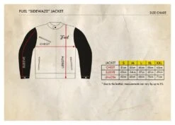 FUEL Jacke Sidewaze - Schwarz -ONeal Verkaufsgeschäft CHART SIZES SIDEWAZE 1024x1024 1280x1280