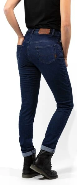 JOHN DOE Damen Jeans Betty High Waist Used XTM - Dunkelblau