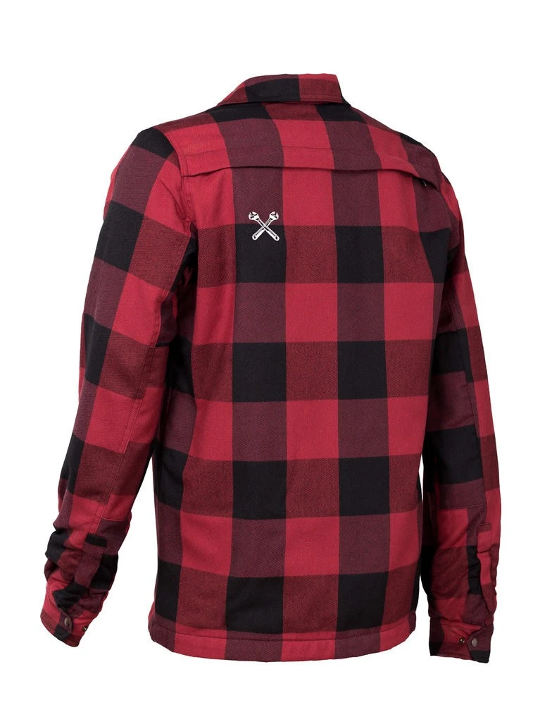 JOHN DOE Motorradhemd Motoshirt - Rot & Schwarz 2 JOHN DOE Motorradhemd Motoshirt - Rot & Schwarz – Bild 2