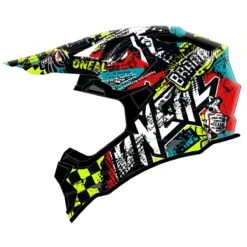 O'NEAL Kinder Motocross Helm 2SRS, Wild Youth, Mehrfarbig