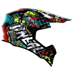 O'NEAL Kinder Motocross Helm 2SRS, Wild Youth, Mehrfarbig -ONeal Verkaufsgeschäft ONeal 2Series Wild Kinder Moto Cross Helm MX 04