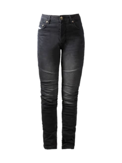 JOHN DOE Damen Jeans Betty Biker Jeans XTM - Schwarz