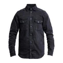 JOHN DOE Motorradhemd Motoshirt Denim - Schwarz