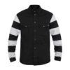 JOHN DOE Motorradhemd Motoshirt Prison - Schwarz & Weiß