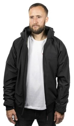 JOHN DOE Jacke Softshell Jacket 2 In 1 - Wasserdicht, Schwarz