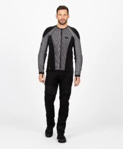 KNOX Protektorenhemd Urbane Pro MK3 - Schwarz & Silber -ONeal Verkaufsgeschäft knox armoured shirt urbane pro mk3 silver chainmail 04 1280x1280